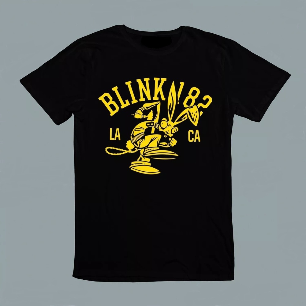 BLINK 182 BUNNY RABBIT American Rock Pop Music Band Tee T-Shirt